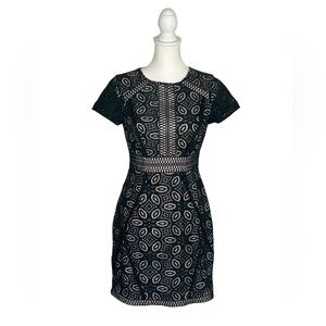 Lilly Pulitzer Suzanne Shift Dress Sz 4 Black Pink EUC Modern Goth Cocktail